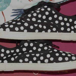 NEW Unworn Tag Gudrun Sjödén Black White Cotton Sneakers Size 41 or 9 to 10 Wide